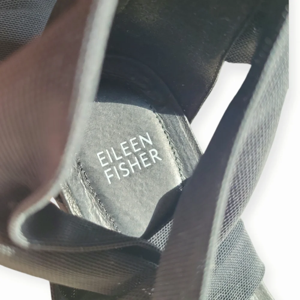 Eileen Fisher Zanya Platform Gladiator‎ Sandals Black